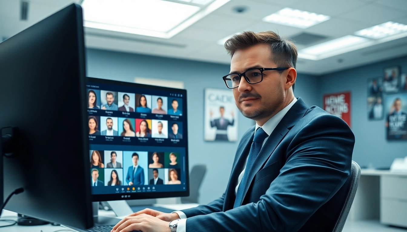 Headhunter Schweiz berät Kandidaten in einem modernen Büro mit technologischen Elementen.