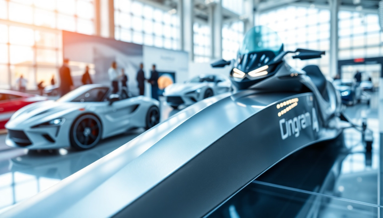 Auto Kufen auf einem Automobilausstellung, mit glänzender Oberfläche und beeindruckendem Design.