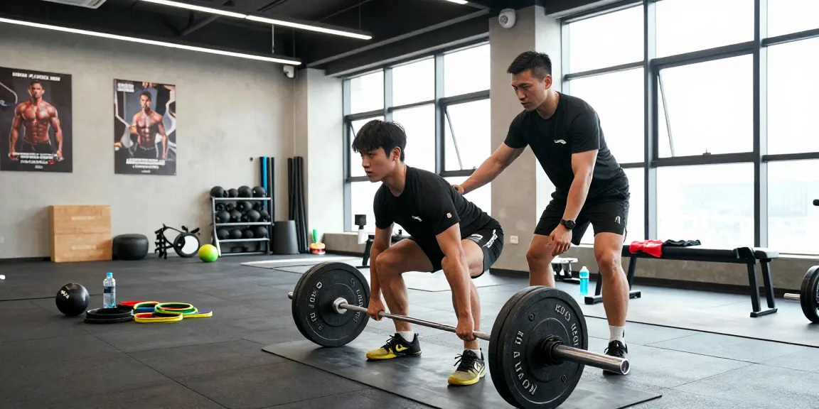 Steroidshop Bodybuilder führt Kreuzheben in einem modernen Fitnessstudio aus und zeigt Hingabe und Krafttraining.