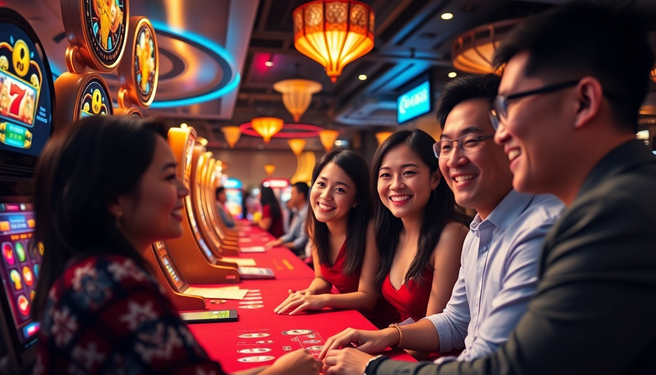 Exciting CM88 online gambling scene showcasing diverse games and vibrant casino atmosphere.